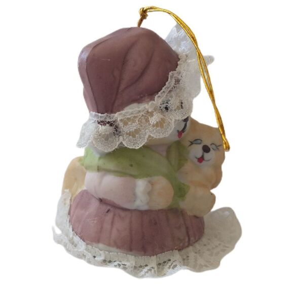 Caring Critters Chimer Ornament Bisque Porcelain Christmas Bell Mom Kitty Kitten - Picture 9 of 16